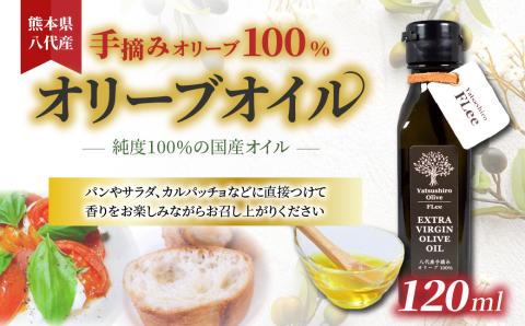 [特別限定品]2023秋 手摘み 熊本県八代産 オリーブ 100% EXVオリーブオイル 120ml1本 国産