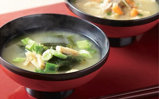 つぶ味噌仕立て 本格 フリーズドライ みそ汁 （42食・3種）＆森のくまさん（米） ＜大セット＞／お米 豚汁 味噌汁 セット 簡単 お手軽 食べ比べ 即席 お取り寄せ