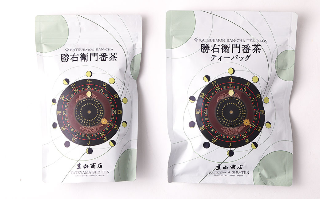 立山商店 勝右衛門 番茶 ＆ オリジナル エコバッグ (緑) 玉緑茶 ティーバッグ