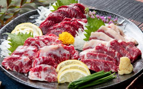 熊本 馬刺し 3種 食べ比べ セット 約400g 上赤身馬刺し 霜降り フタエゴ 馬肉 馬刺