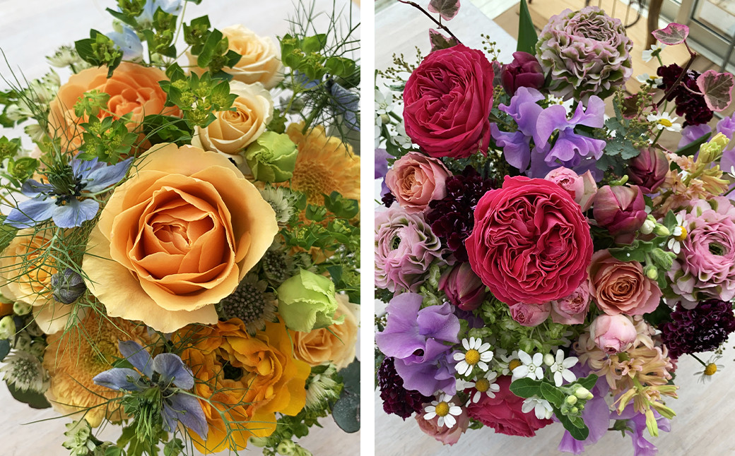 【定期便年4回】おまかせ フラワーアレンジメント(120サイズ)