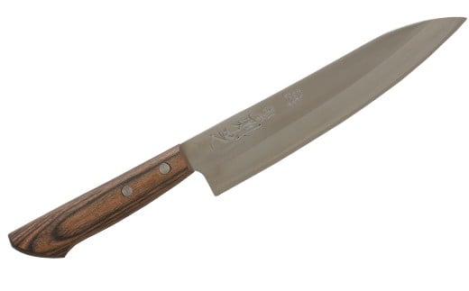 「則光刃物店」 ステンレス牛刃 （木製柄・木目入） ステンレス 牛刃包丁 日本製