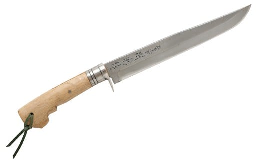 「則光刃物店」 狩猟用 ナイフ （革鞘付・ハンディナイフ） 狩猟 山仕事 軟鉄 青鋼 日本製