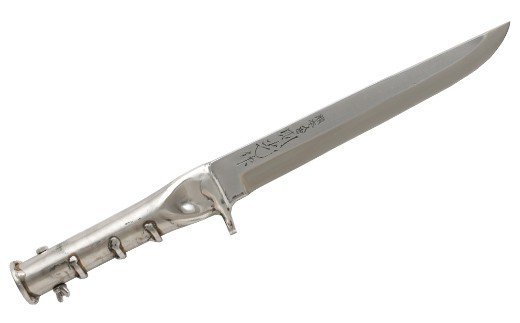 「則光刃物店」 狩猟用 わな用 パイプナイフ(革鞘付)