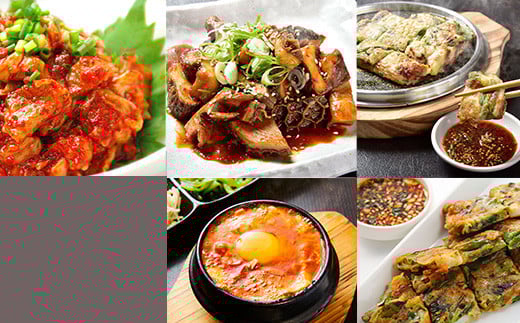 市房食堂 人気5点セット ホルモン チャンジャ チヂミ スンドゥブチゲ