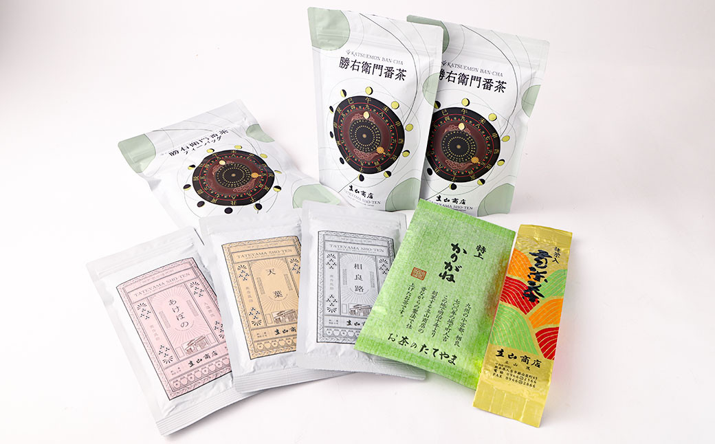 立山商店 玉緑茶 フルセット 緑茶 抹茶 玄米茶 番茶 茶葉 ティーバッグ お茶