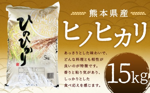 【令和7年産】 ヒノヒカリ15kg 【2026年9月下旬迄発送予定】 お米 白米 ご飯 国産 単一原料米 熊本県 人吉市