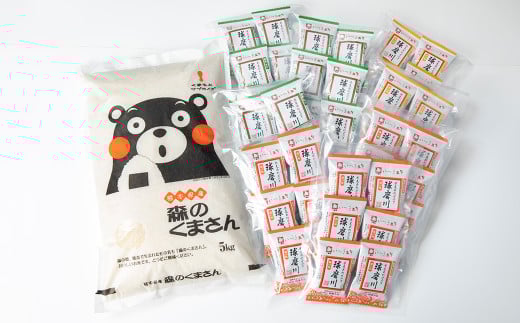 つぶ味噌仕立て 本格 フリーズドライ みそ汁 （42食・3種）＆森のくまさん（米） ＜大セット＞／お米 豚汁 味噌汁 セット 簡単 お手軽 食べ比べ 即席 お取り寄せ