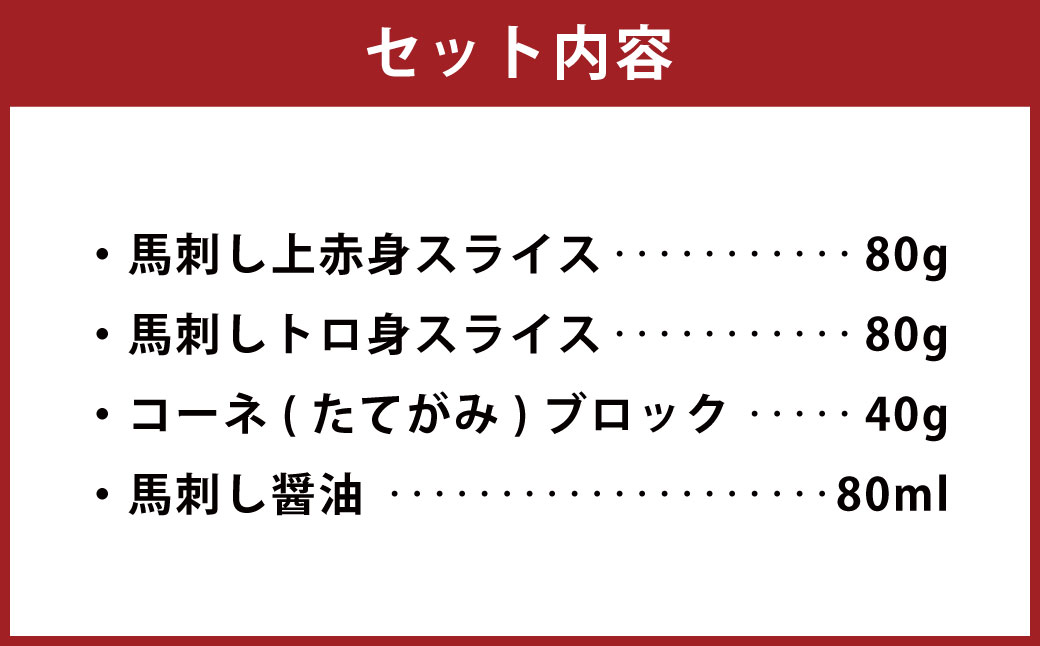 馬刺し たてがみ セット