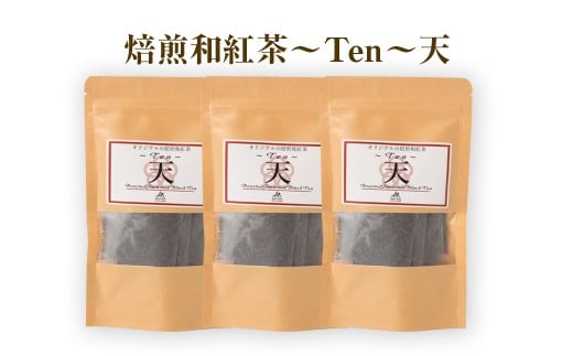 【6ヶ月定期便】　焙煎和紅茶 ～ Ten ～ 天 3個 セット 6回 計432g （72gx6回） 1回あたり72g （2gx12個入×3袋） 紅茶 和紅茶 ティーパック 国産 熊本県 水俣市