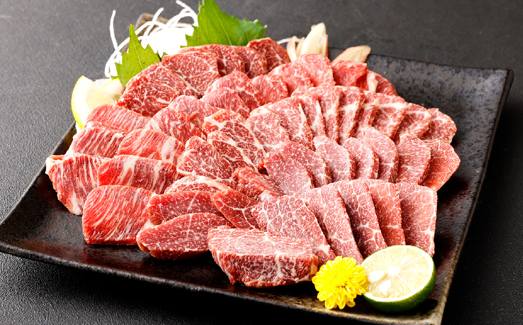 熊本 馬刺し 上霜降り(トロ) 馬肉ユッケ 合計 600g セット トロ 馬肉 ユッケ 生姜 たれ