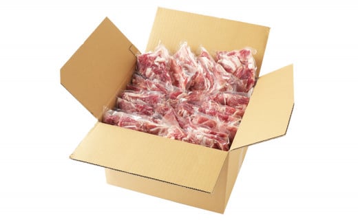 熊本県産甘み溢れる モンヴェールポーク こま切れ 計6kg(250g×24)