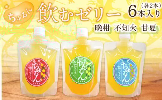 飲む ゼリー (晩柑・不知火・甘夏) 6本入り 3種 柑橘 果物 デザート スイーツ