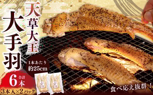 熊本 天草大王 大手羽 6本 （3本×2） 鶏肉 とり肉 鶏 お肉 肉 手羽 冷凍