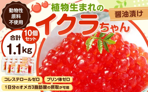 植物生まれのイクラちゃん 醤油漬け 110g×10個