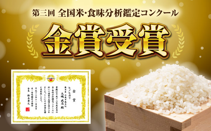 〈令和7年度産米〉 【日本一受賞田】歴史ある米どころ山鹿からお届け 極献上米 ヒノヒカリ 無洗米　5kg　【ひなたのお米と野菜 大嶋】 [ZFW001]