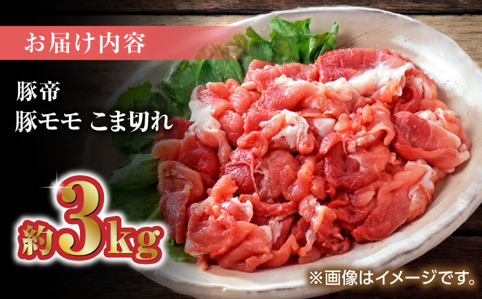 豚帝 豚モモ こま切れ 切り落とし 3kg（300g×10pc）【KRAZY MEAT(小田畜産)】 [ZCP031]