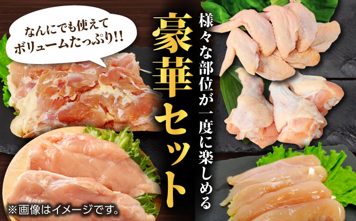 【6回定期便】肥後のうまか 赤鶏  5種食べ比べセット（モモ ささみ ムネ 手羽先 手羽元）各2kg【やまうちフード株式会社 熊本営業所】 国産 九州産  鳥 セット 肉  [ZAB013]