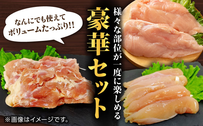 【3回定期便】肥後のうまか 赤鶏  3種食べ比べセット（もも むね ささみ）各1kg【やまうちフード株式会社 熊本営業所】  国産 九州産  鳥 セット 肉 [ZAB015]