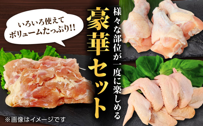 【6回定期便】熊本あか鶏  3種食べ比べセット（もも 手羽先 手羽元）各1kg【やまうちフード株式会社 熊本営業所】  国産 九州産  鳥 セット 肉 [ZAB019]