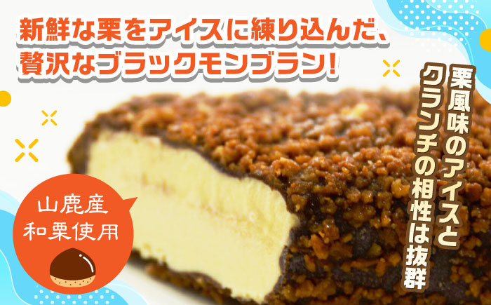 山鹿和栗×竹下製菓のブラックモンブラン 10本セット 【株式会社鹿本町振興公社】 [ZAO008]