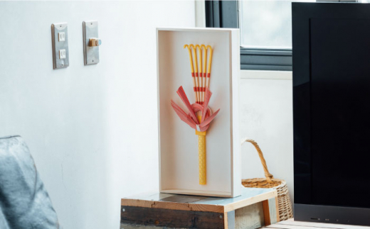 山鹿縁起飾り「福かき背景色：白」【ヤマノテ】 [ZBD019]