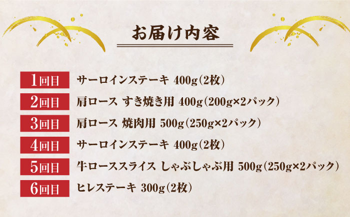 【12回定期便】くまもと黒毛和牛 贅沢定期便（ステーキ すき焼き しゃぶしゃぶ 焼肉）【馬刺しの郷 民守】 すき焼き しゃぶしゃぶ スライス 焼肉 バラ 肩ロース  [ZBL037]