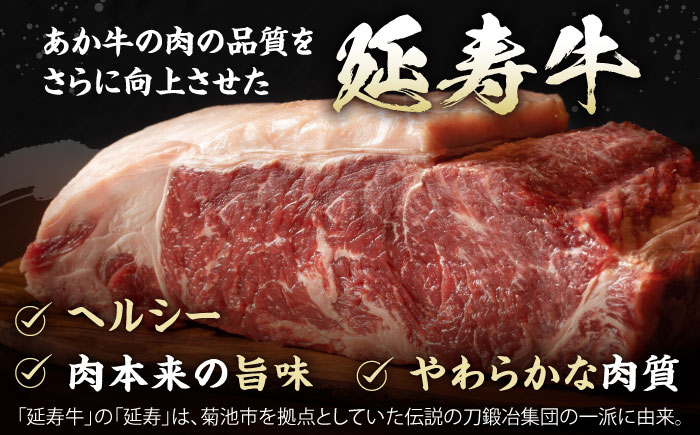 【3回定期便】熊本県産 延寿牛 あか牛 ロース ステーキ 約 300g×2枚【有限会社 九州食肉産業】 [ZDQ090]