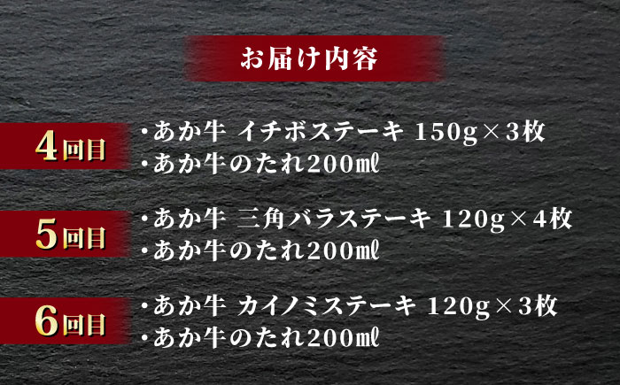 【全12回定期便】あか牛 ステーキ12種 極上 食べ比べ【有限会社 三協畜産】 [ZEB035]