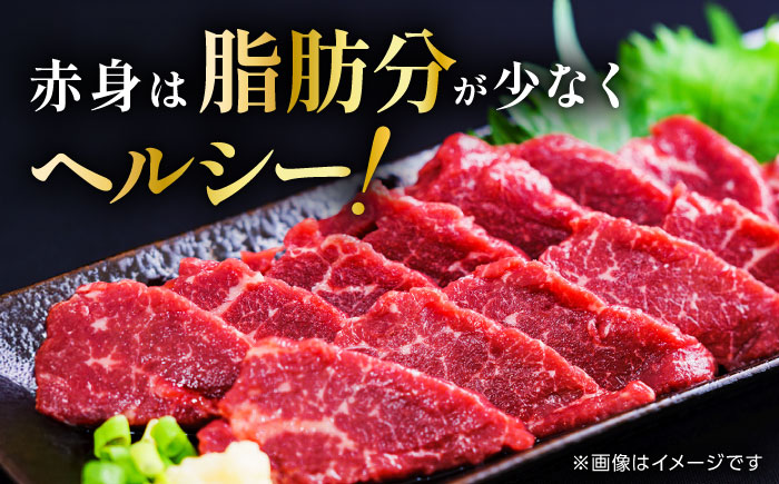 こだわりの馬刺し 赤身ブロック 約300g(約150g×２ブロック) 馬刺し醤油付き 【フードサービス むらかみ】 [ZFE001]