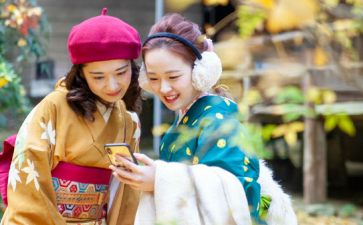 アンティーク着物で街並み散策！国指定重要文化財「八千代座」入場券付きペア【アンティーク着物レンタルの柏屋】 [ZDB001]