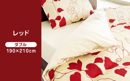 nishikawaのあったか掛けふとんカバー mee(レッド・ダブル)218723625【西川 株式会社】 [ZDL080-1] レッド