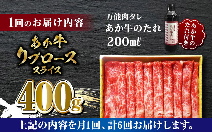 【全6回定期便】あか牛 リブロース スライス セット【有限会社 三協畜産】 [ZEB074]