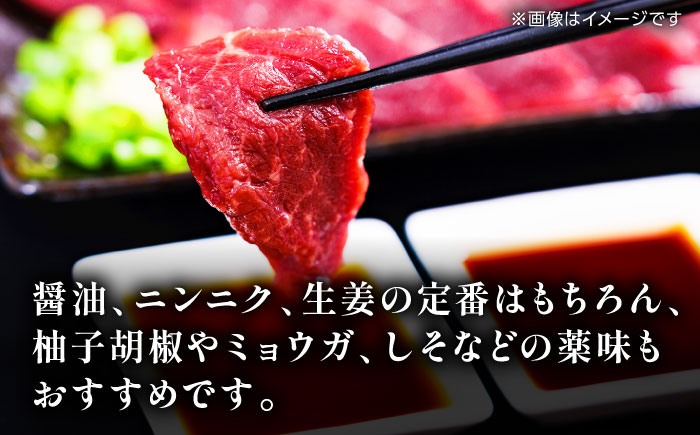 こだわりの馬刺し 赤身ブロック 約300g(約150g×２ブロック) 馬刺し醤油付き 【フードサービス むらかみ】 [ZFE001]