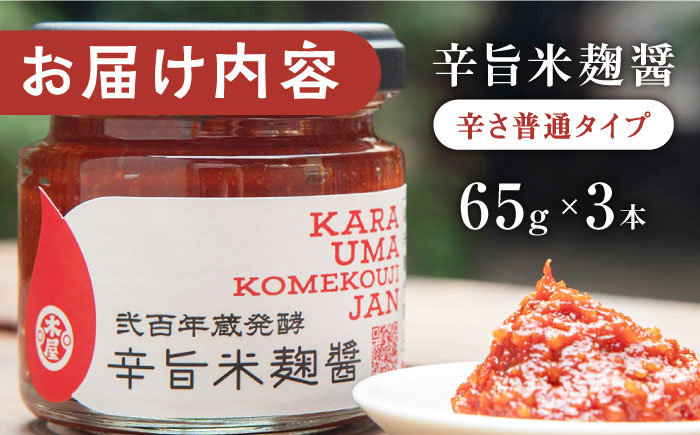 辛旨 米麹 醤シリーズ 〈辛さ普通タイプ〉（65g×3）【有限会社 木屋食品工業】 [ZAD022]