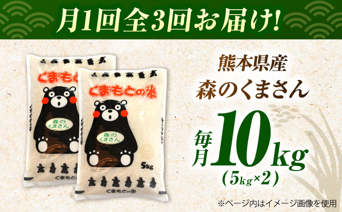 〈令和7年度産米〉【3回定期便】熊本県産 森のくまさん 白米 10kg (5kg×2) 米 お米 ご飯 こめ【有限会社 あそしな米穀】 [ZBI038]