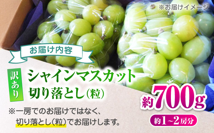 【先行予約】 発送 訳あり シャインマスカット 切り落とし 約700g  【合同会社 社方園】 [ZBZ038]