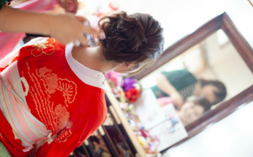 ヘアメイク着付け・アルバム込み！国指定重要文化財「八千代座」成人式前撮り【アンティーク着物レンタルの柏屋】 [ZDB002]