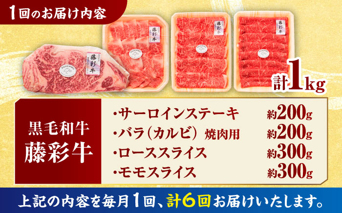 【6回定期便】くまもと黒毛和牛「藤彩牛」厳選4種の贅沢セット 3904【有限会社 スイートサプライなかぞの】 [ZDT144]