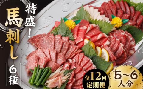 【12回定期便】馬刺し 特盛！バラエティセット 6種類 ?5・6人前? ＋タレ大【馬刺しの郷 民守】  肉 馬肉 馬 熊本県 特産品 特産 馬刺し  [ZBL105]