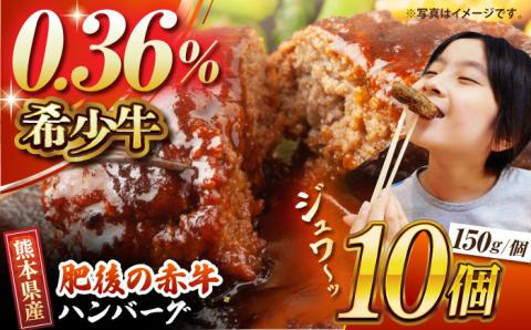 肥後の赤牛 ハンバーグ 約150g×10個【山鹿市（桜屋）】 赤牛 くまもと 熊本 ハンバーグ 冷凍 赤うし [ZBO002]