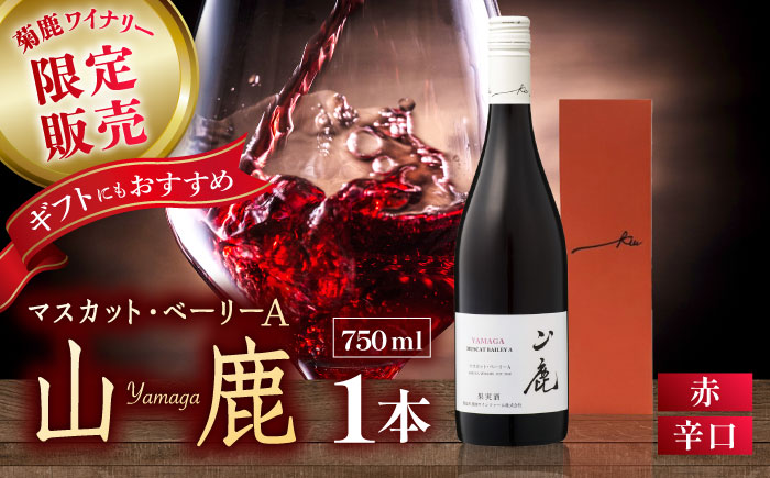 マスカット・ベーリーA「山鹿」　赤ワイン・辛口　750ml ギフト箱入り 【菊鹿ワイナリー】 [ZFB001]