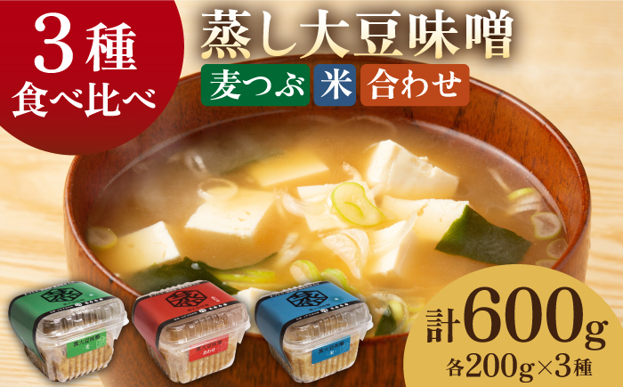 【お試し】3種 の 無添加 味噌 （各200ｇ） 食べ比べ セット【有限会社 木屋食品工業】 [ZAD011]