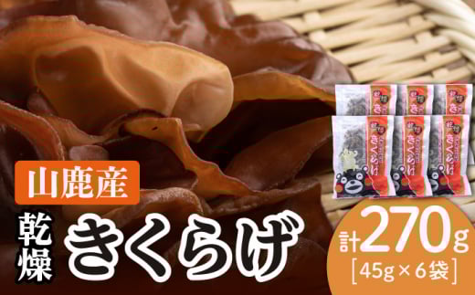 乾燥 きくらげ セット 45g×6袋【株式会社 地の塩社】 [ZAN003]