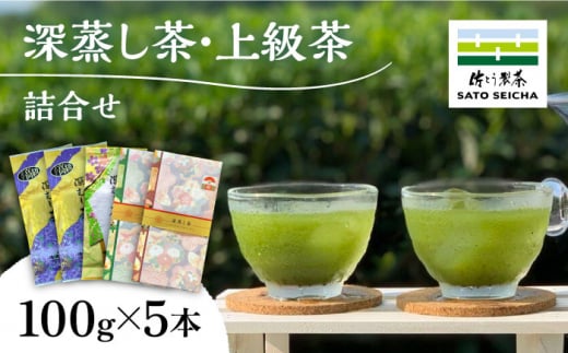 深蒸し茶 上級茶 詰合せ 100g×5本セット 【有限会社 佐とう製茶】 [ZAS001]