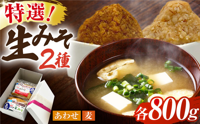 特選あわせみそ 特選麦みそ セット（各800g）（各1袋）【株式会社内田物産 卑弥呼醤院】 [ZAU004]