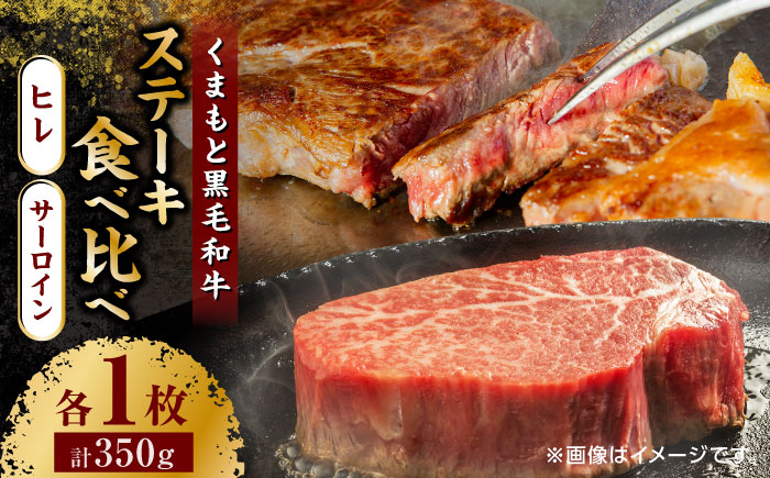 【年内発送は12月21日ご入金分まで！】 くまもと黒毛和牛 ステーキ食べ比べ ヒレ・サーロインステーキ【民守】 サーロイン ヒレ 赤身 食べ比べ セット 霜降り ステーキセット  [ZBL026]