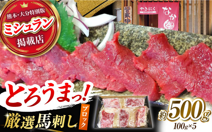 熊本 馬刺し「なか園」赤身馬刺し 約500ｇ【有限会社スイートサプライなかぞの】 [ZBV067]
