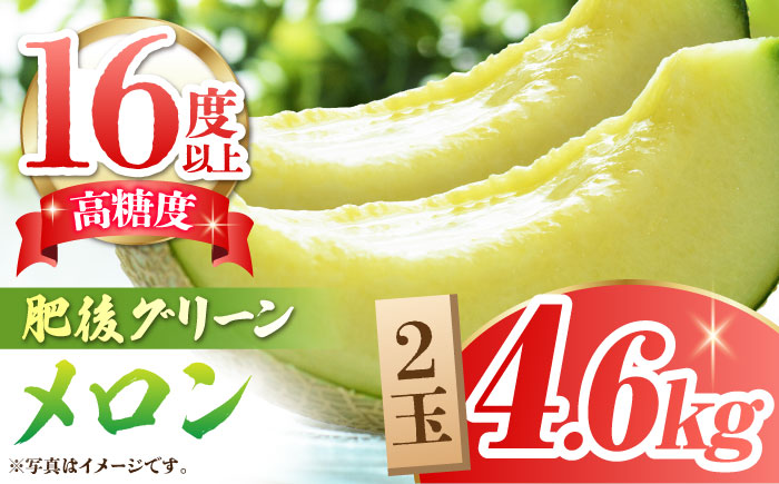 【先行予約】 肥後グリーンメロン 糖度16度以上 2玉 計約4.6kg【岡山農園】 [ZBY002]