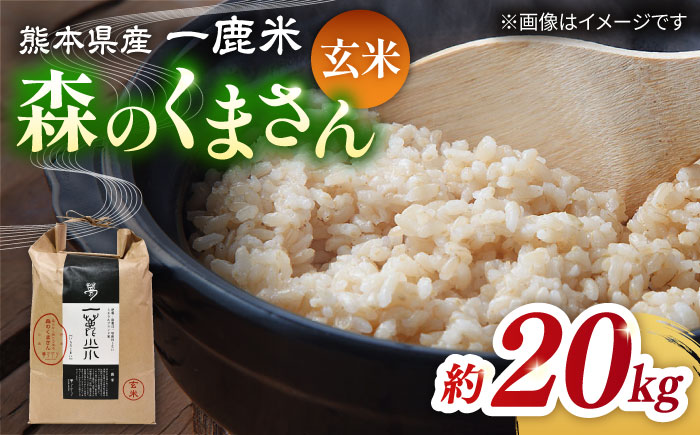 〈令和7年度新米〉 【先行予約】【天日塩を使用】一鹿米 森のくまさん 玄米 20kg【株式会社 夢アグリ】 新米 令和7年産 [ZCL002]